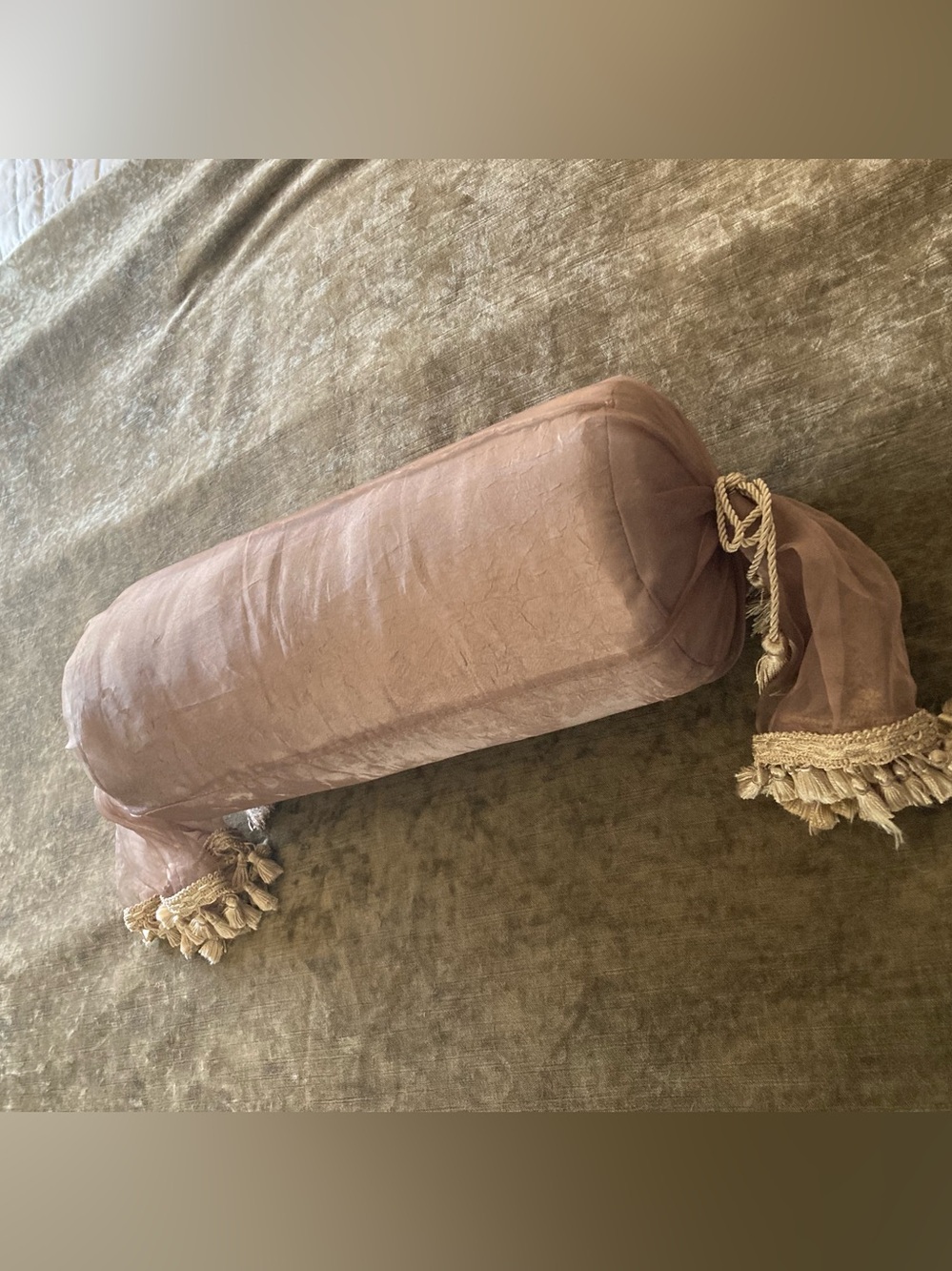 Decorative Bolster Pillow with Tassels